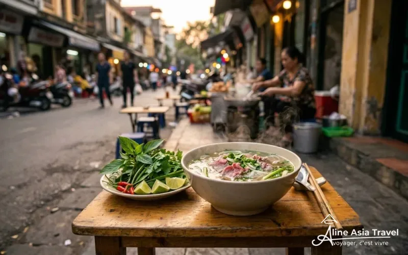 Bol de phở dans le Vieux Quartier de Hanoï